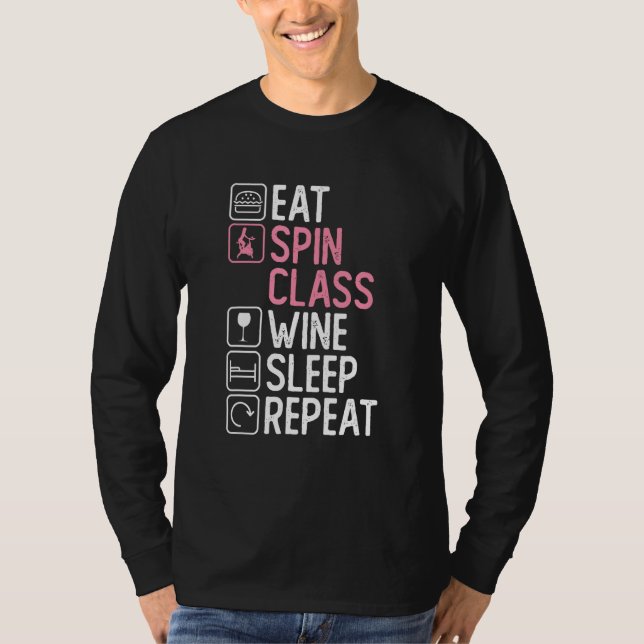 Camiseta Spin Class Workout Wine  Indoor Cycling Gym Spin C (Anverso)
