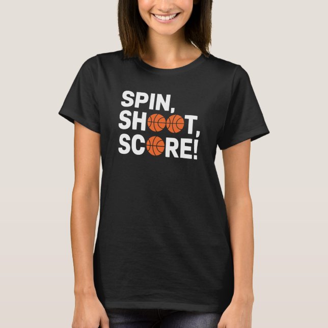 Camiseta Spin, Shoot, Score! - Wheelchair Basketball (Anverso)