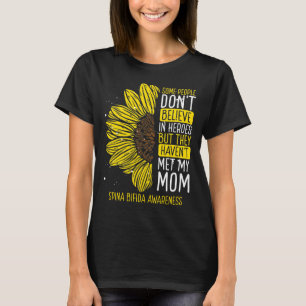 Camiseta Spina Bifida Awareness Ribbon Mom Warrior