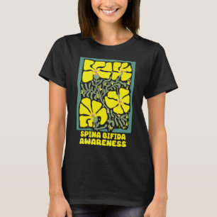 Camiseta Spina Bifida Conciencia Boho Flor Amarilla