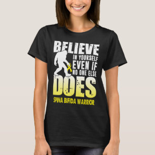 Camiseta spina bifida guerrero bigfoot cree en ti mismo