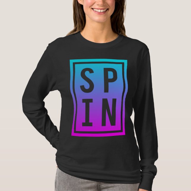 Camiseta Spinning Class Saying Spin Workout Exercise Bike F (Anverso)