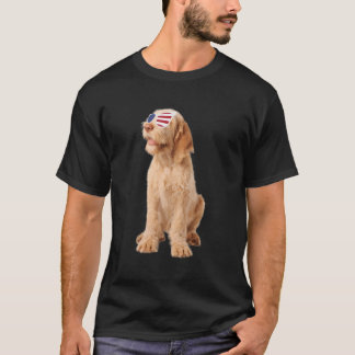 Camiseta Spinone Italiano Con Gafas De Sol 4 De Julio Do