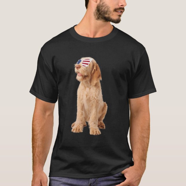 Camiseta Spinone Italiano Con Gafas De Sol 4 De Julio Do (Anverso)