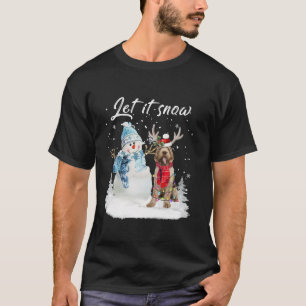 Camiseta Spinone Italiano Santa Perro Navidad Muñeco de Nie