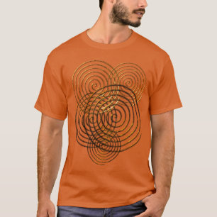 Camiseta Spiral Símbolo celta oro metálico
