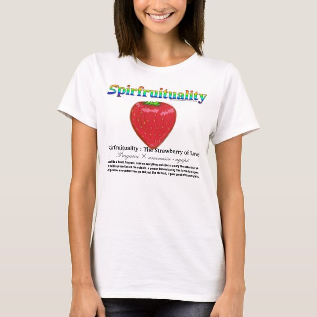 Camiseta Spirfruituality: La fresa del amor (Anverso)