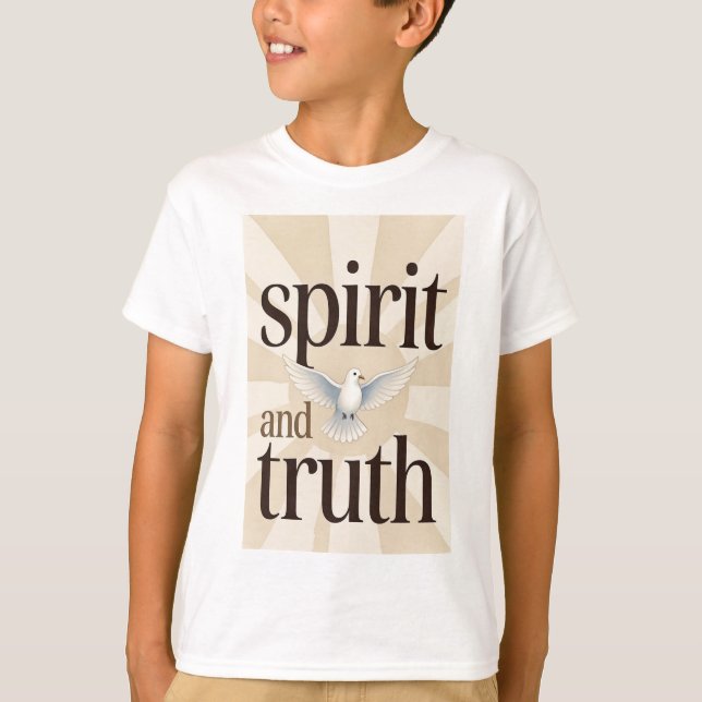 Camiseta Spirit and Truth Christian Kid's Tee Shirt (Anverso)