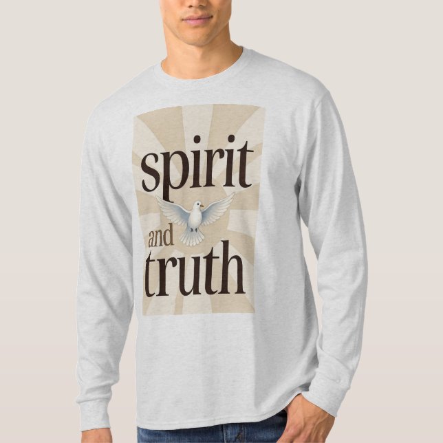 Camiseta Spirit and Truth Christian Men's Long Sleeve Tee (Anverso)