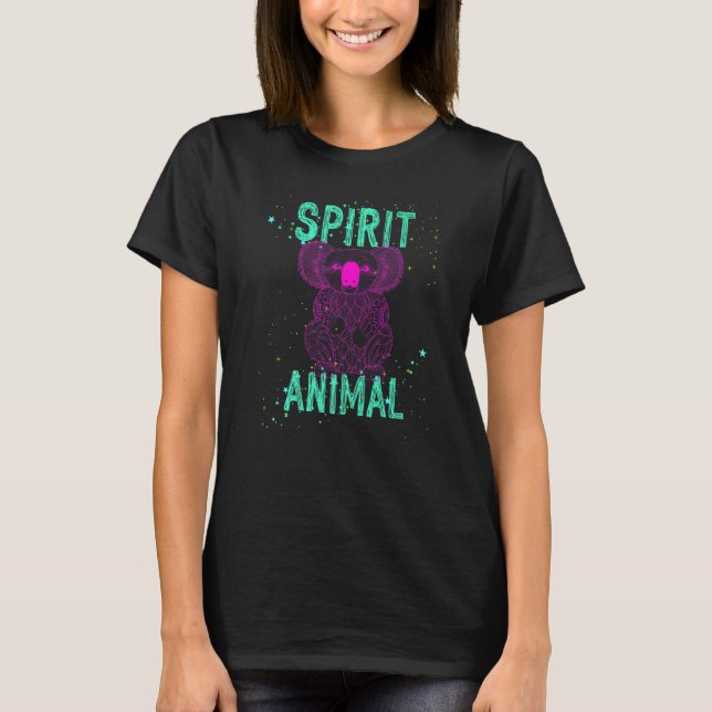 Camiseta Spirit Animal Koala Lover Pink Animals Comfort Cut (Anverso)