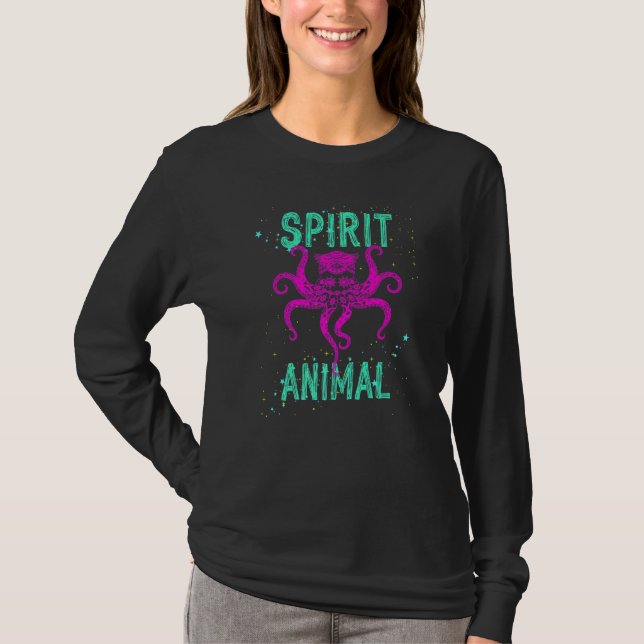 Camiseta Spirit Animal Octopus Lover Pink Animals Comfort C (Anverso)