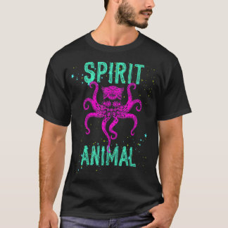 Camiseta Spirit Animal Octopus Pink Animals Comfort Cute Co