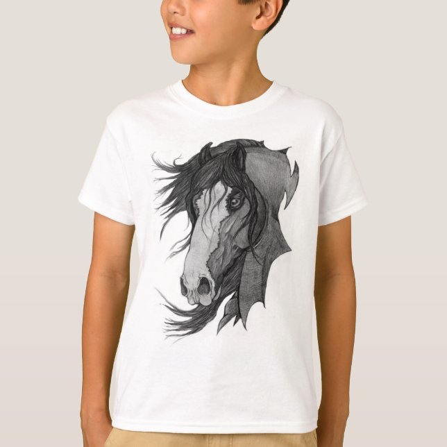 Camiseta "Spirit" Clydesdale Stallion Horse Art (Anverso)
