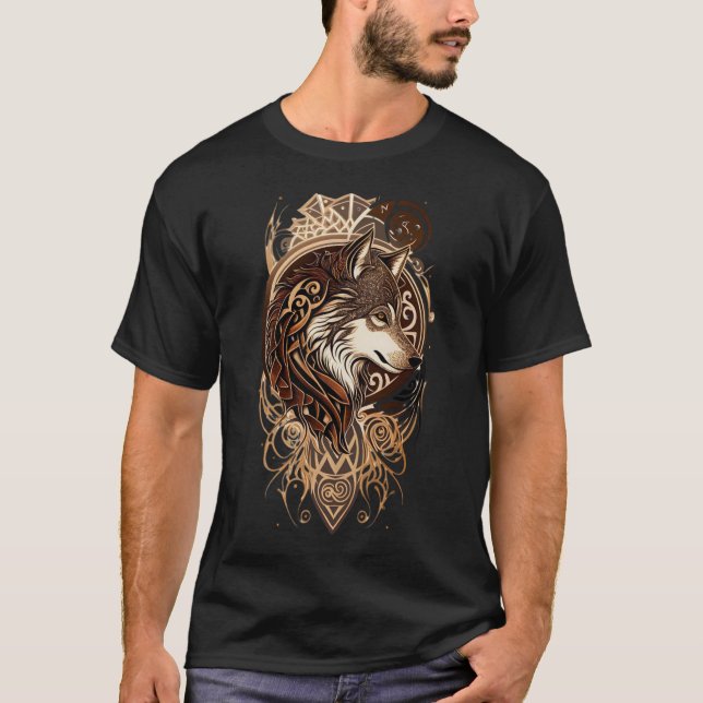 Camiseta Spirit of the Wolf The Watcher Alpha Soul Wolf of  (Anverso)