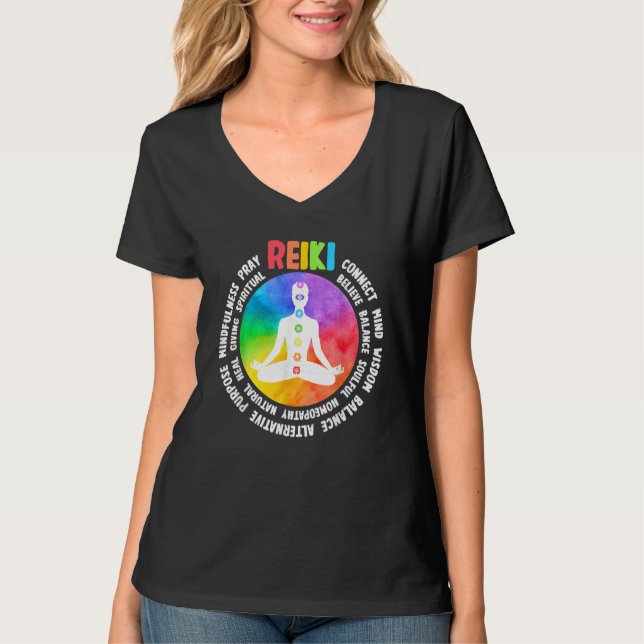 Camiseta Spiritual Healing Holistic Healer Meditation Chakr (Anverso)