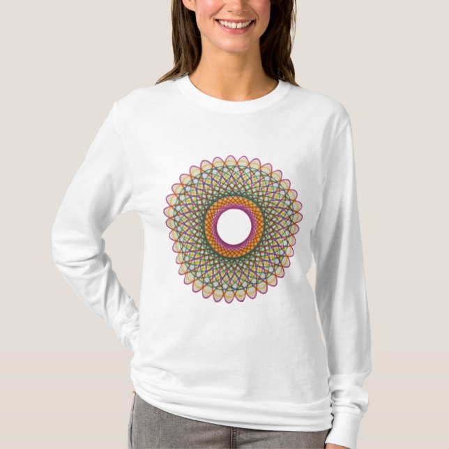 Camiseta Spirograph Pride Pattern: Pan (Anverso)
