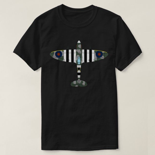 Camiseta Spitfire Avión Británico Icónico de la Segunda Gue (Diseño del anverso)