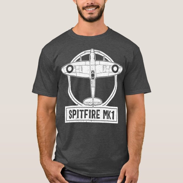 Camiseta Spitfire Fighter Supermarine RAF WW2 British (Anverso)