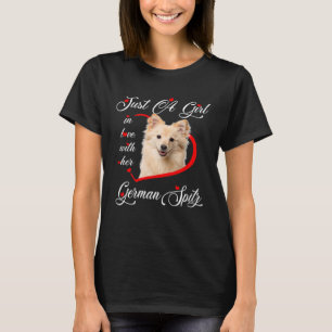 Camiseta Spitz Alemán Solo Una Chica Enamorada De Sus Perro