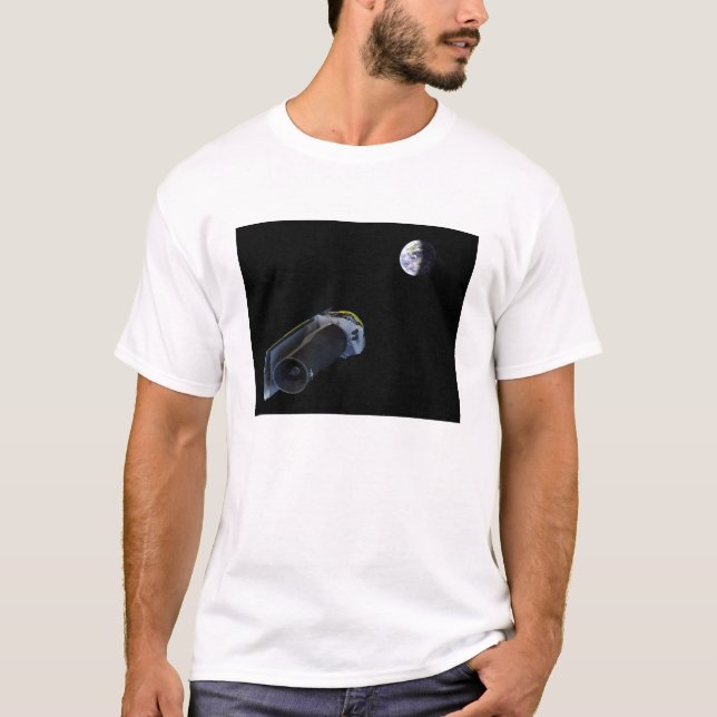 Camiseta Spitzer señala su antena de alta ganancia (Anverso)