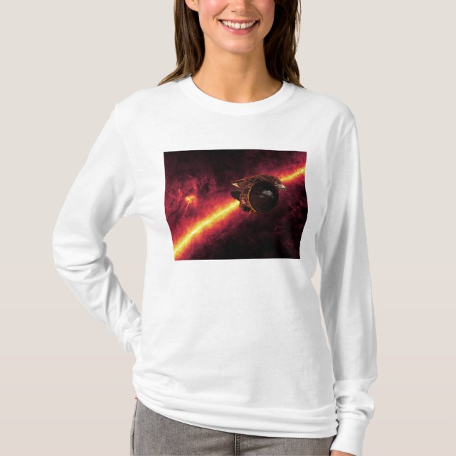 Camiseta Spitzer visto contra el cielo infrarrojo 2 (Anverso)