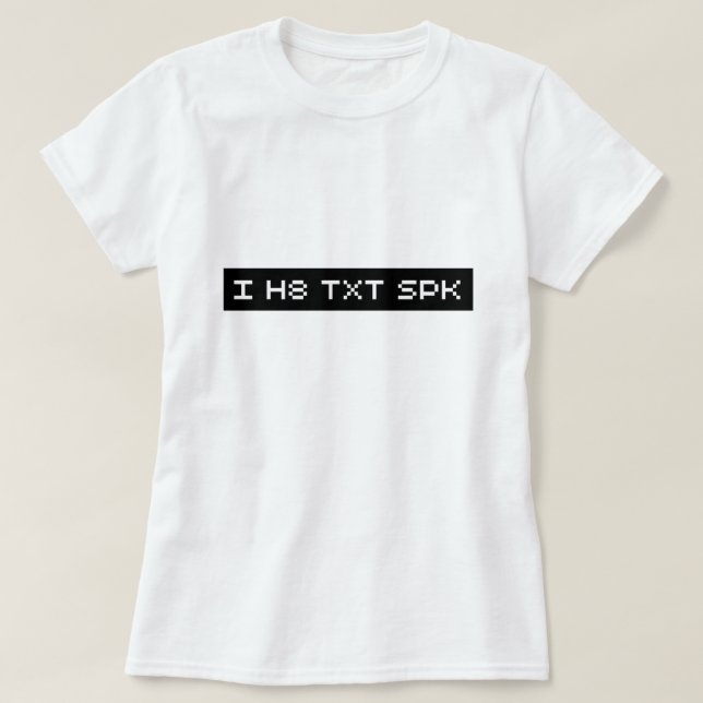 Camiseta spk del txt i h8 (Diseño del anverso)