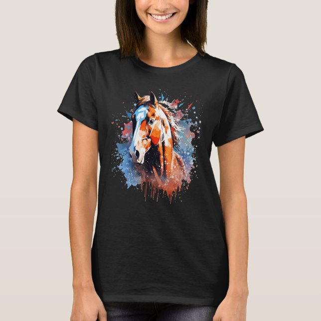 Camiseta Splash American Quarter Horse  Colorful (Anverso)
