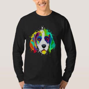 Camiseta Splash Art Colorful Beagle Dog