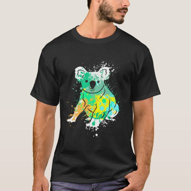 Camiseta Splash Art Koala Bear Pullover Hoodie (Anverso)