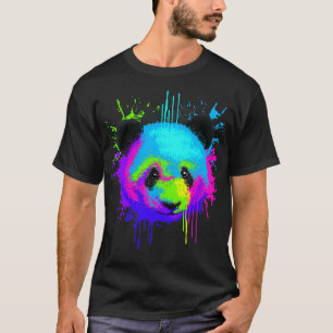 Camiseta Splash Art Panda Gift Animal Panda Bear Amantes 