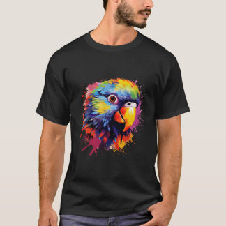 Camiseta Splash Art Rainbow Lorikeet Parrot Lover Colorous