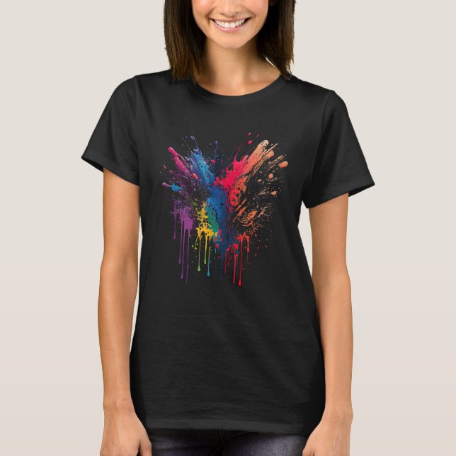 Camiseta Splash Art Splatz colores blanco (Anverso)