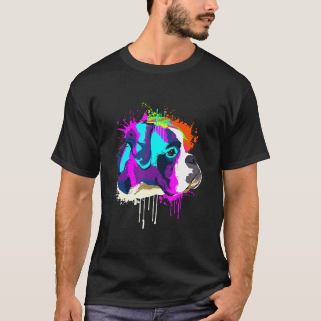 Camiseta Splash Boxer Dueño De Perro IdeDog Perro (Anverso)