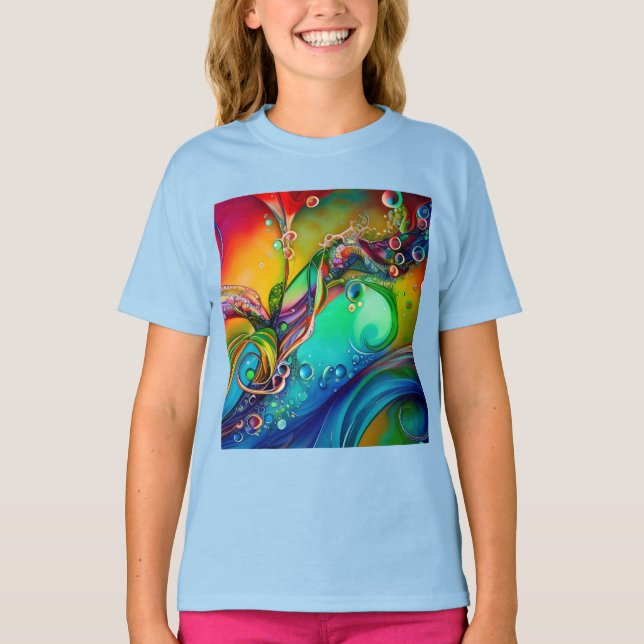 Camiseta ¡Splash! Burbujas coloridas Resumen (Anverso)
