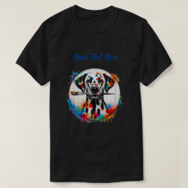 Camiseta Splash de color Artista dálmata - Elija su texto