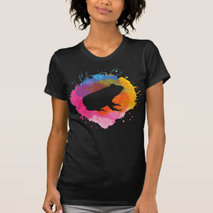 Camiseta Splash de color de agua de rana   Rana Por Cumplea