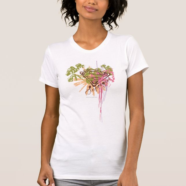 Camiseta Splash de color de superchica (Anverso)