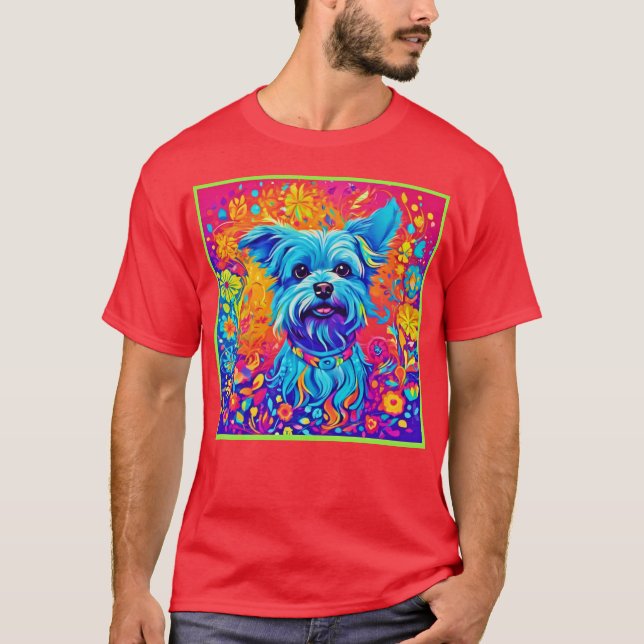 Camiseta Splash de color: pintura de pipas maltesas (Anverso)