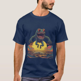 Camiseta Splash de monstruo del mar del atardecer
