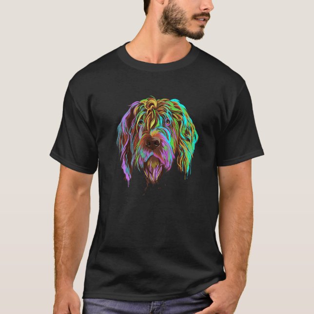 Camiseta Splash Dog Wirehaded Pointing Griffon (Anverso)