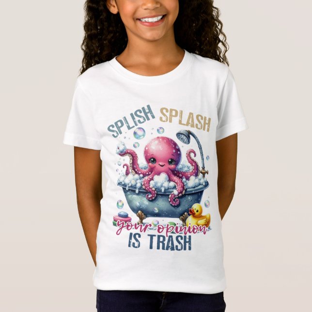 Camiseta Splash Splash Tu Opinión Es Basura  (Anverso)