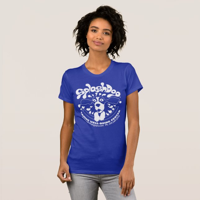 Camiseta SplashDog T básico azul (Anverso completo)