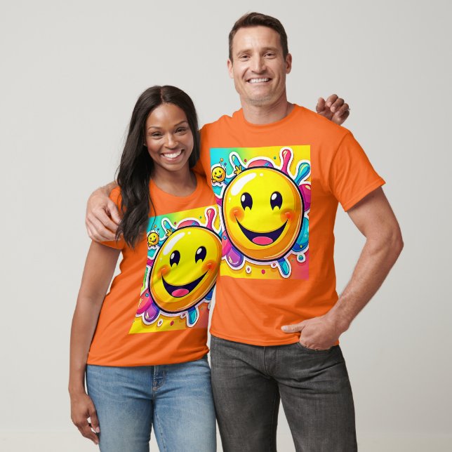 Camiseta Splashy Happy Emoji Diversión