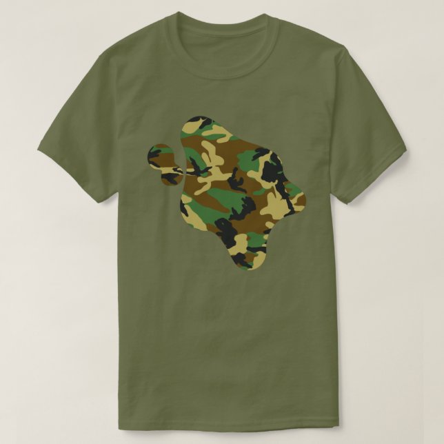 Camiseta Splat de pintura del patrón de camo de Woodland (Diseño del anverso)