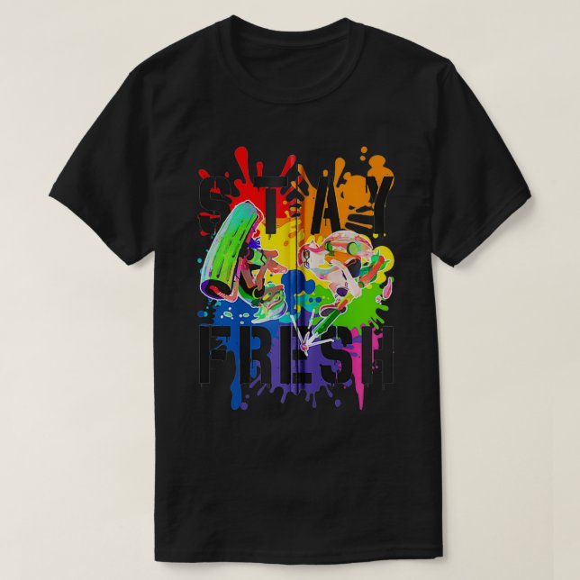 Camiseta Splatoon Pride Stay Fresco Rainbow Paint Splat Zip (Diseño del anverso)