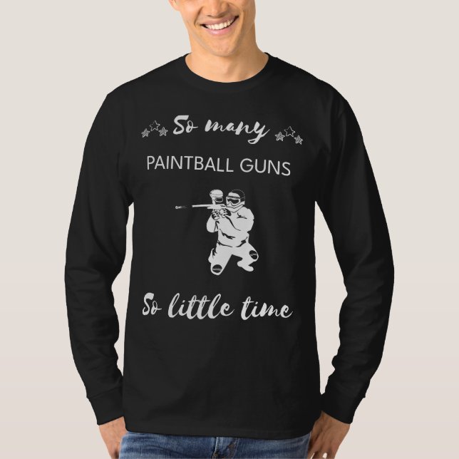 Camiseta Splatter and Snicker: Tantas armas de bola de pint (Anverso)
