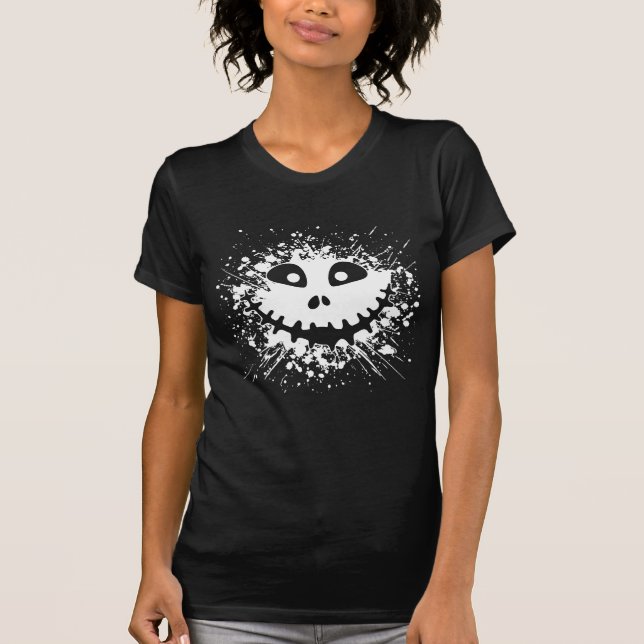 Camiseta Splatter espeluznante Halloween Calabaza (Anverso)