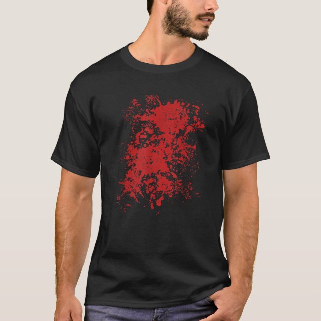 Camiseta Splatter Fake Red Bloody Halloween Costume V (Anverso)