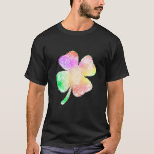 Camiseta Splatter Irish Sharock Lucky Four Leaf Clover Patr