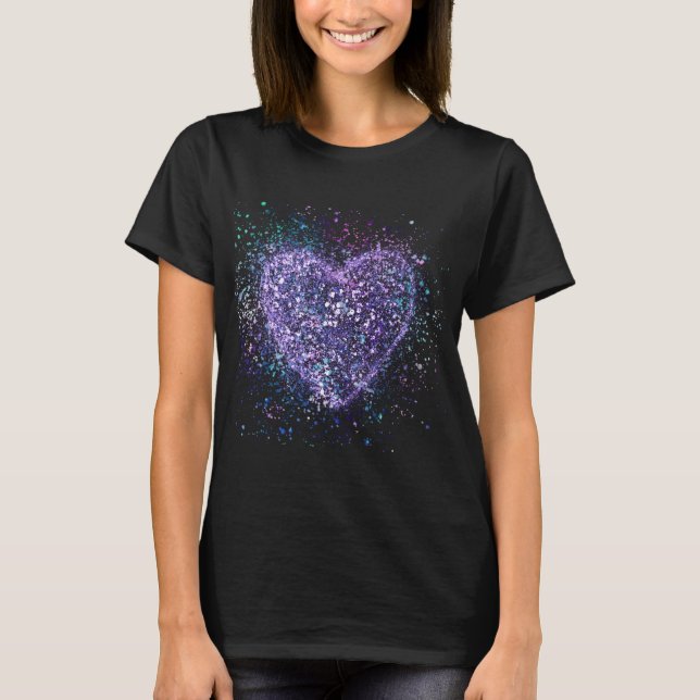 Camiseta Splatter Paint Purple Heart (Anverso)